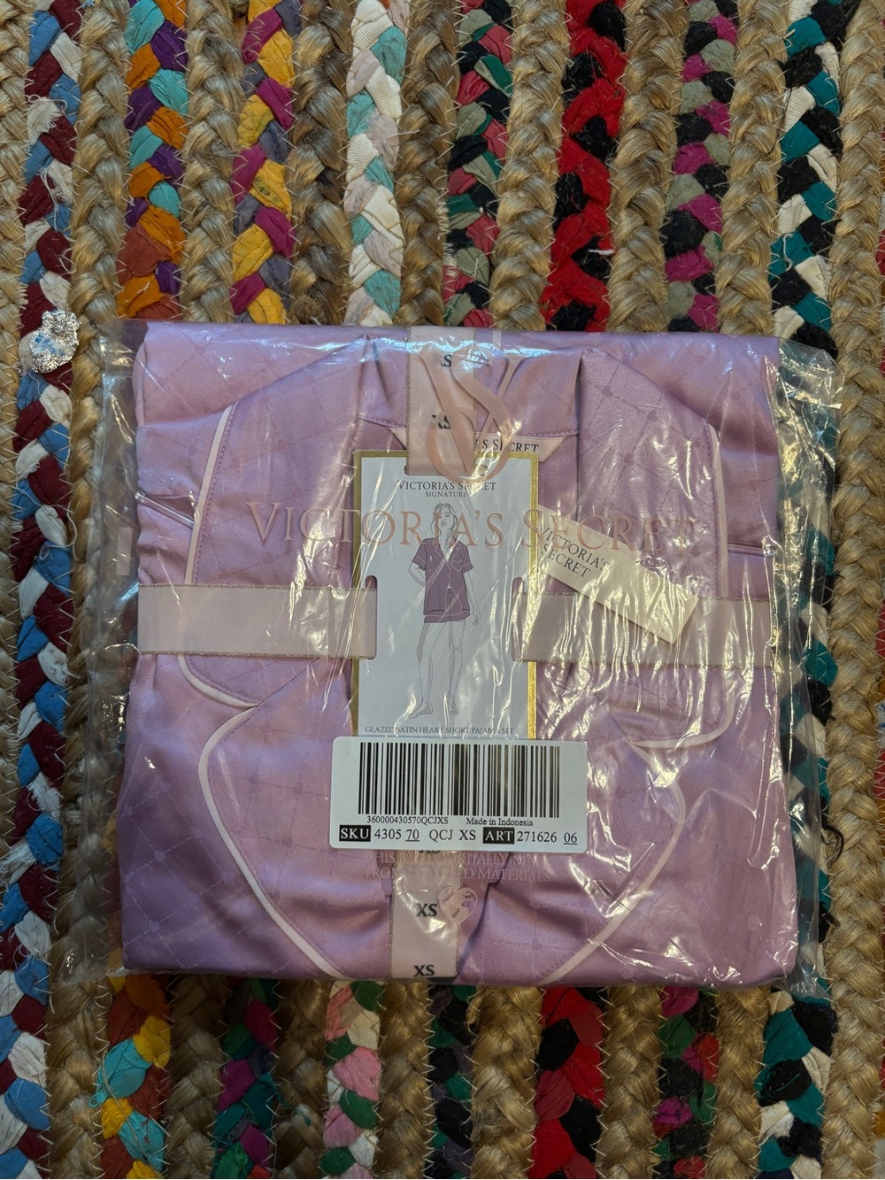 Victoria's Secret Lavender Satin Pajama Set - XS
